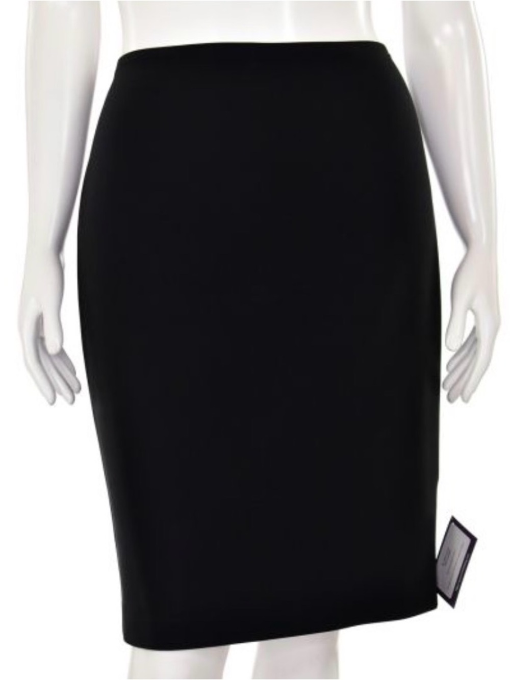 St. John Black Stretch Pencil Skirt
